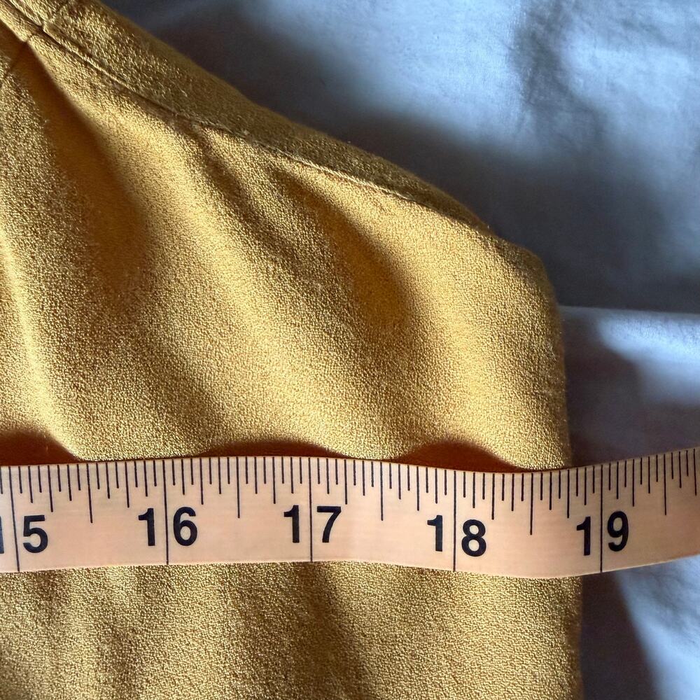 Reformation Open Back Slip Midi Dress Mustard Yellow Size M Halter Neck - Picture 7 of 8